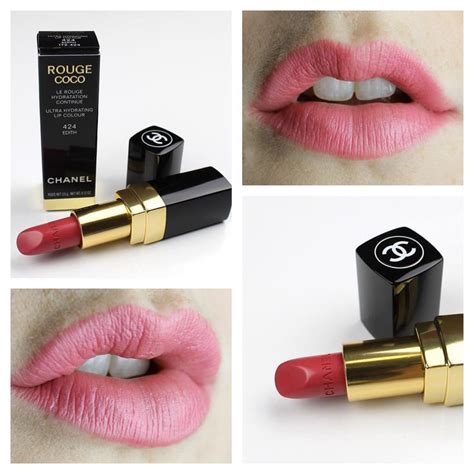 chanel rouge coco lipstick 424 edith|Chanel red coco lip color.